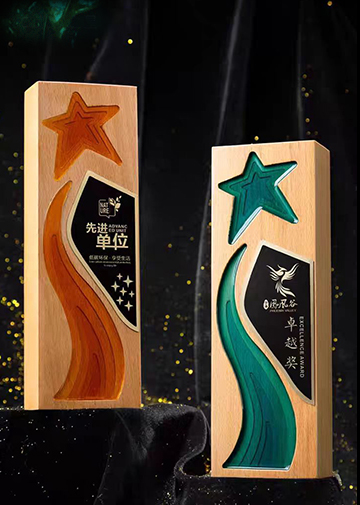 木质奖杯---五角星